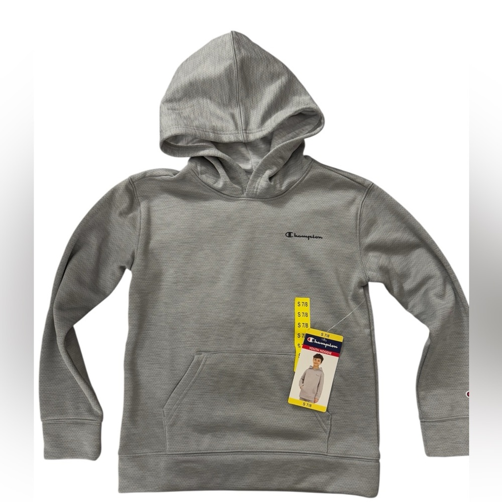 Champion Youth Hoodie, Grey S 7/8